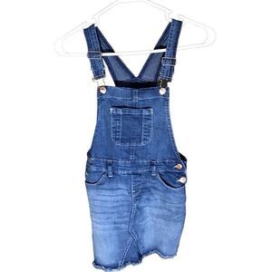 Vanilla Star Overalls skort dress denim jean girls Size 8